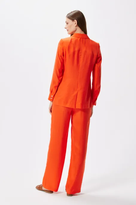 Dwurzędowy żakiet do garnituru czerwony