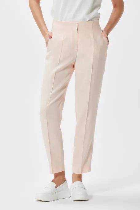 Spodnie z lnem Lotto do garnituru beż