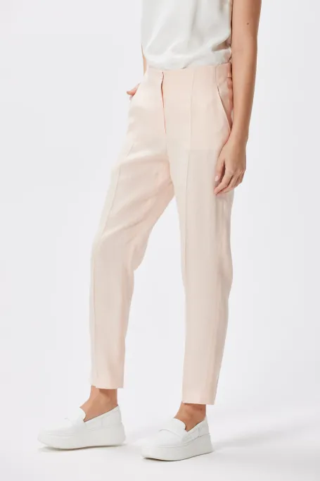 Spodnie z lnem Lotto do garnituru beż