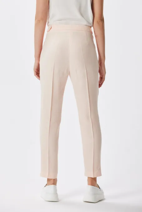 Spodnie z lnem Lotto do garnituru beż