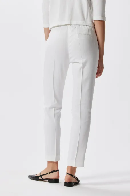 Białe spodnie z lnem Lotto do garnituru