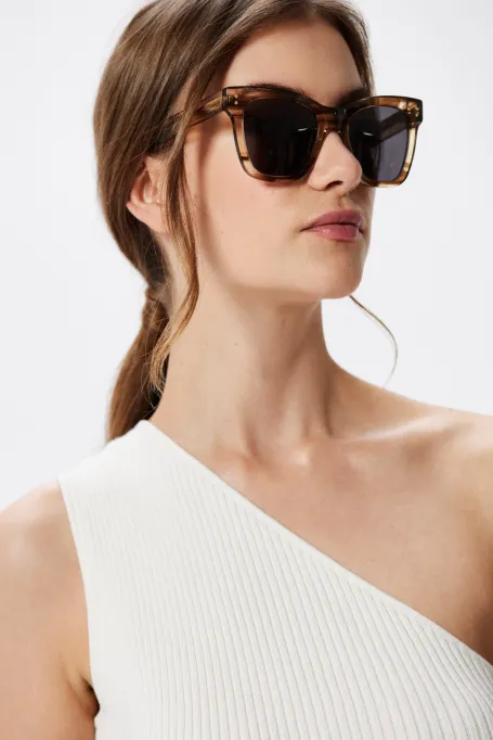 Okulary przeciwsłoneczne beż