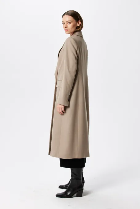 Wełniany płaszcz z kaszmiru beż Wełniany płaszcz z kaszmiru beż