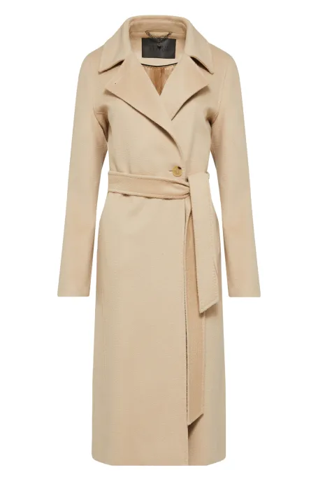 Wełniany płaszcz z wełny wielbłądziej beż Wełniany płaszcz z wełny wielbłądziej beż