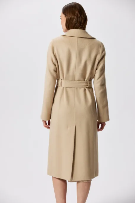 Wełniany płaszcz z wełny wielbłądziej beż Wełniany płaszcz z wełny wielbłądziej beż