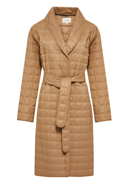 Kurtka puchowa z wypełnieniem z wełny wielbłądziej camelowy