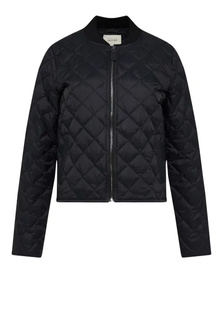 Czarna krótka kurtka z puchem naturalnym