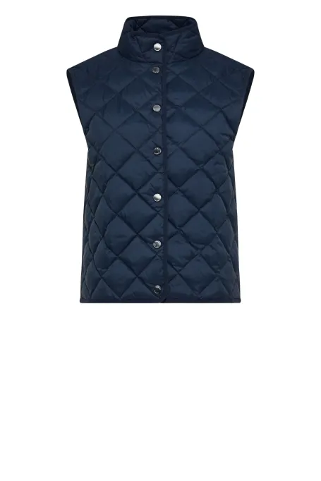 Granatowa pikowana kamizelka