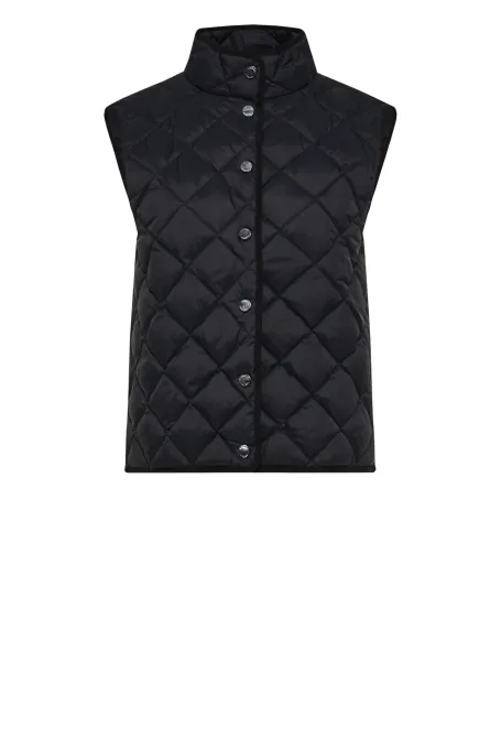 Czarna pikowana kamizelka