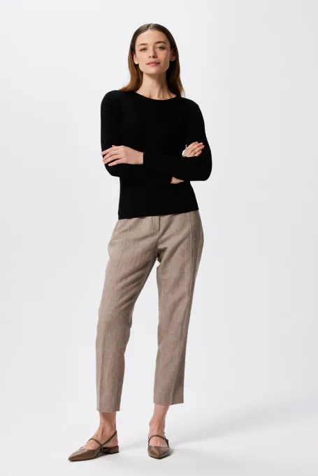 Czarna bluzka z lyocelem i jedwabiem Emilly