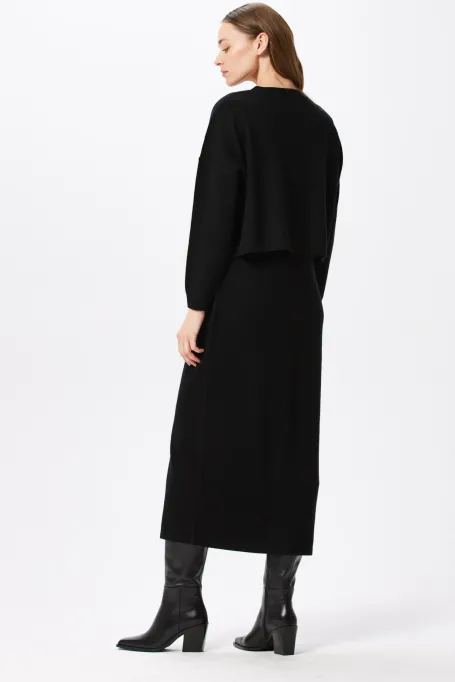 Czarny krótki kardigan z kaszmirem Czarny krótki kardigan z kaszmirem