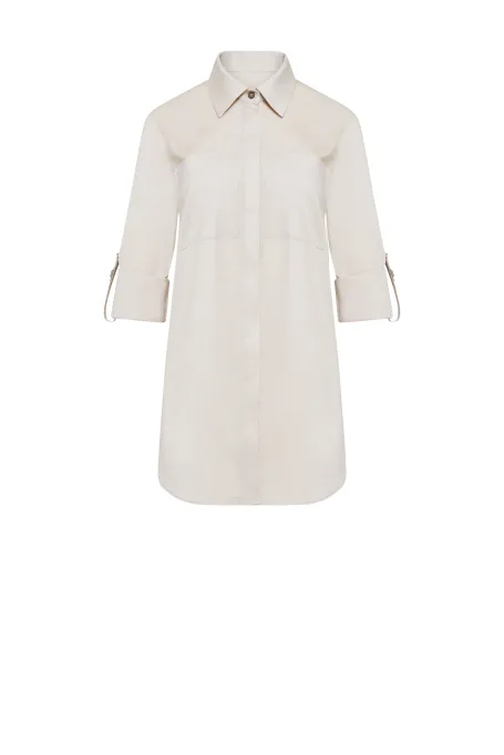 Koszula z kieszeniami beż