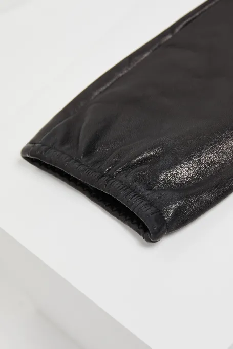 Czarne długie rękawiczki