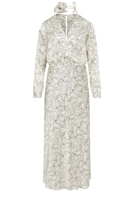 Biała sukienka w linearny deseń - Patrizia Aryton Biała sukienka w linearny deseń - Patrizia Aryton