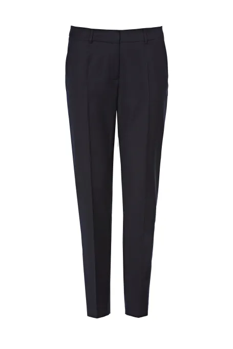 Granatowe wełniane spodnie do garnituru Lotto damskie - Patrizia Aryton Granatowe wełniane spodnie do garnituru Lotto damskie - Patrizia Aryton