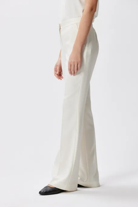 Białe spodnie do garnituru damskie - Patrizia Aryton