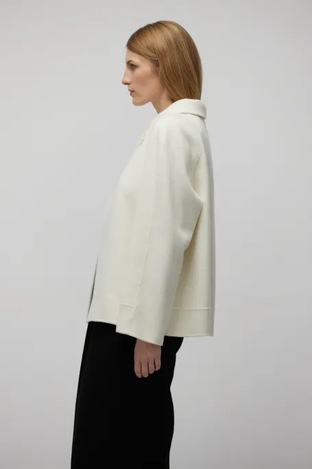 Biała kurtka z jedwabiem doubleface