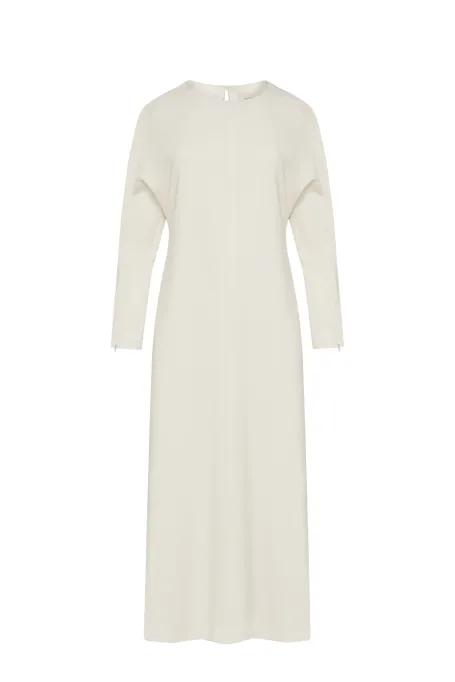 Biała sukienka midi