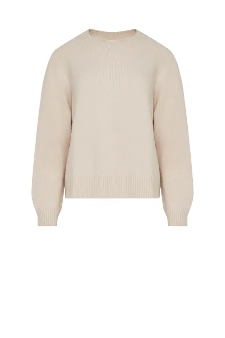 Bluzka z wełną yaka beż