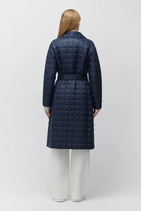 Granatowa kurtka pikowana z wypełnieniem z wełny wielbładziej damska - Patrizia Aryton Granatowa kurtka pikowana z wypełnieniem z wełny wielbładziej damska - Patrizia Aryton