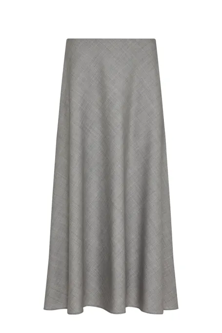 Szara wełniana spódnica midi Vivian