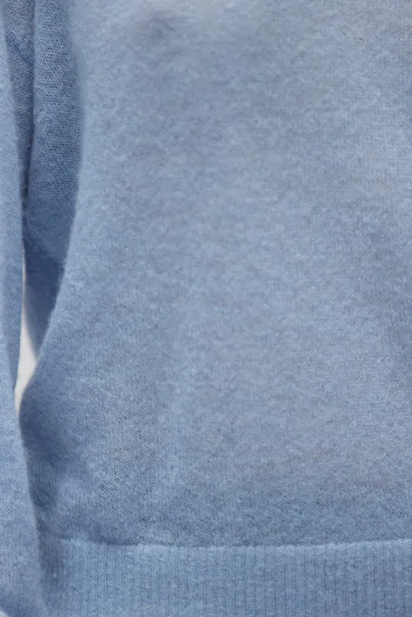 Błękitna bluzka z wełną alpaki