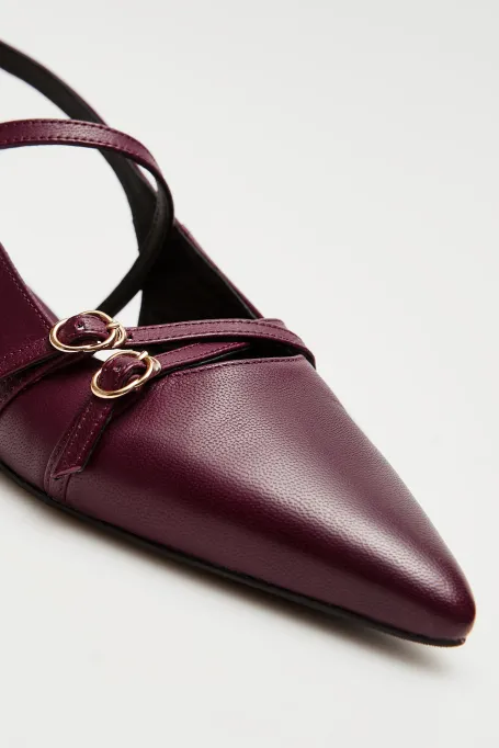 Buty sling back fioletowy