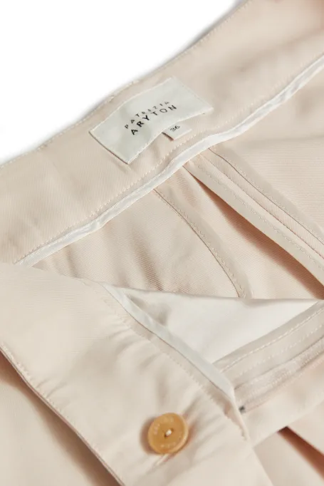 Wełniane spodnie do garnituru beż