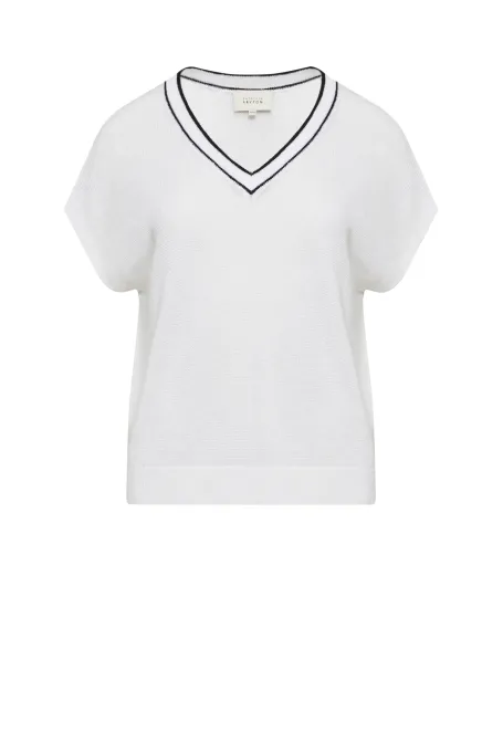 Biała lniana bluzka