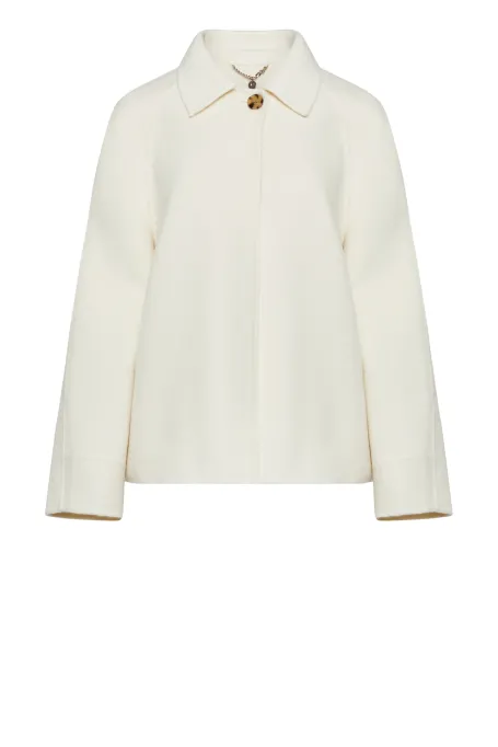 Biała kurtka z jedwabiem doubleface damska - Patrizia Aryton