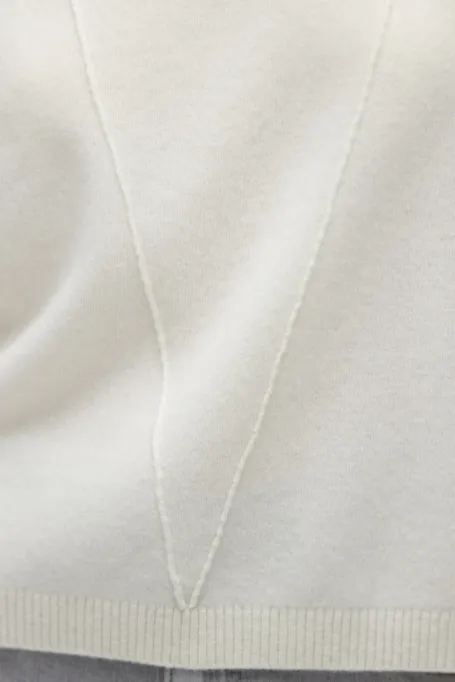 Biała bluzka z wełny merynosowej Biała bluzka z wełny merynosowej