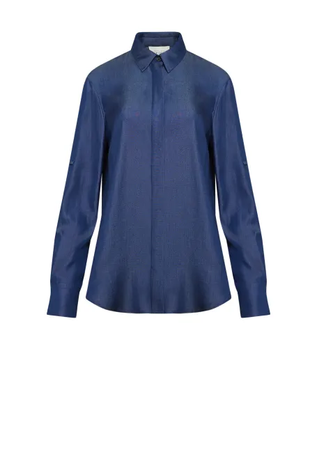 Koszula w kolorze ciemnego jeansu