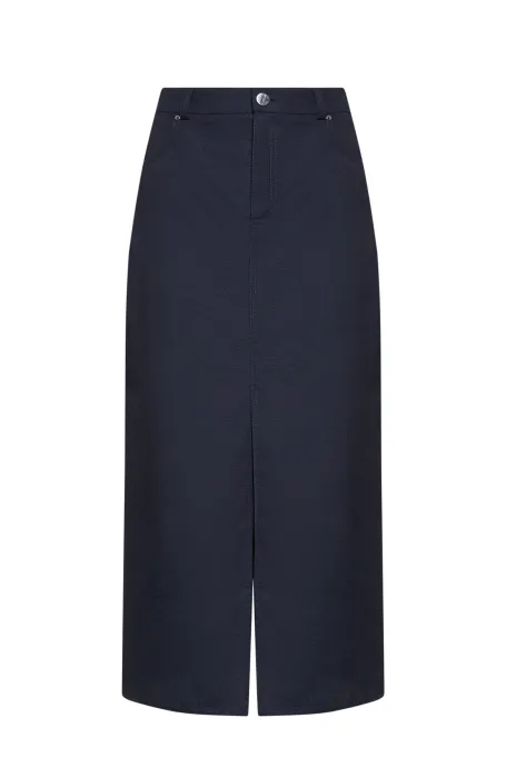 Granatowa spódnica z wełną