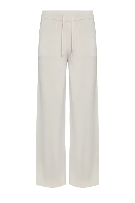 Spodnie z szeroką nogawką beż