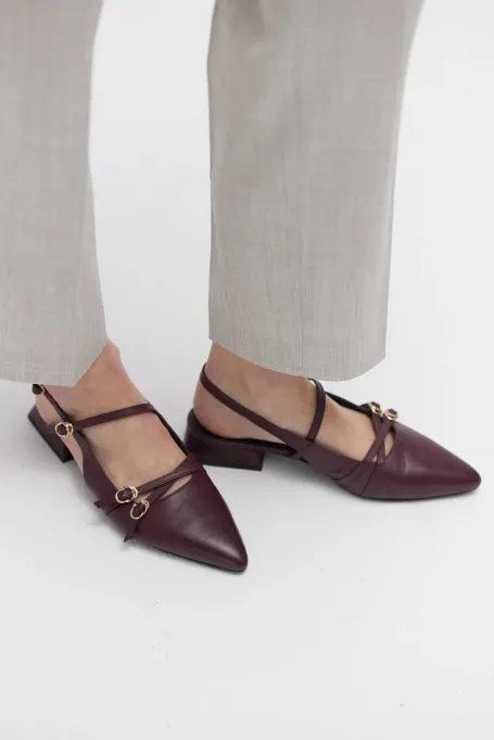 Buty sling back fioletowy