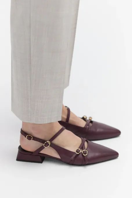 Buty sling back fioletowy
