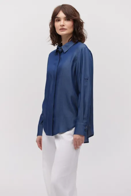 Koszula w kolorze ciemnego jeansu