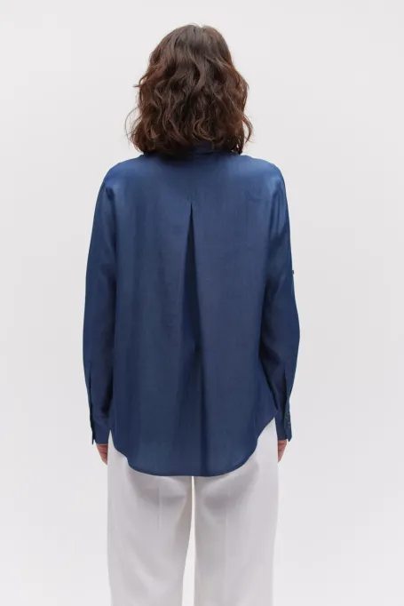 Koszula w kolorze ciemnego jeansu