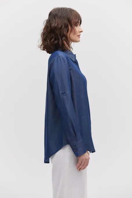 Koszula w kolorze ciemnego jeansu