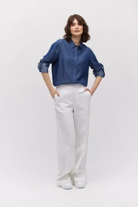 Koszula w kolorze ciemnego jeansu