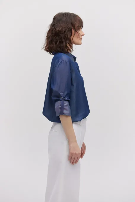 Koszula w kolorze ciemnego jeansu