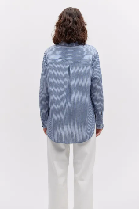 Koszula w paski granatowy