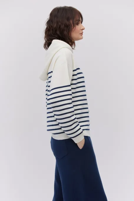 Bluza z kapturem w paski