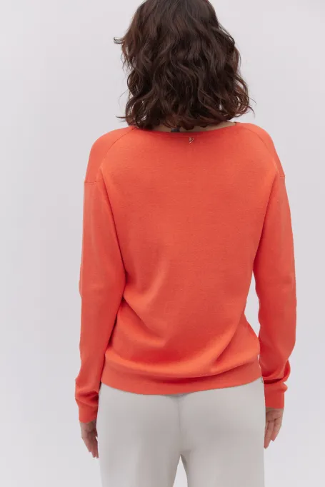 Bluzka z jedwabiem czerwony