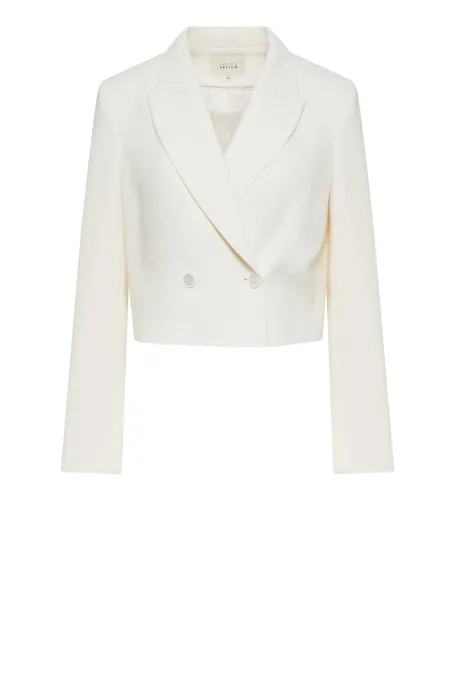 Krótki żakiet do garnituru beż