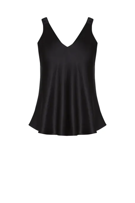 Czarna bluzka z jedwabiu