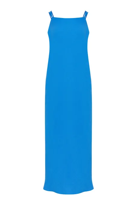 Sukienka z lnu niebieski