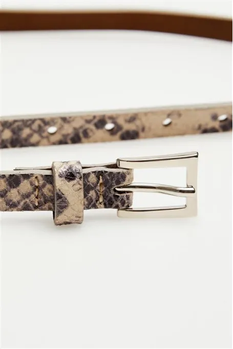 Skórzany pasek w gadzi deseń Skórzany pasek w gadzi deseń