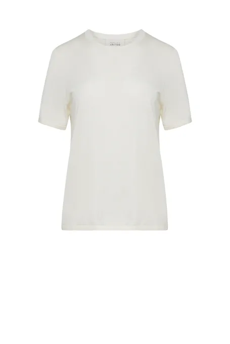 Biała bluzka z kaszmirem