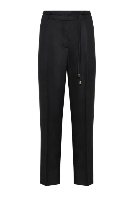 Czarne lniane spodnie